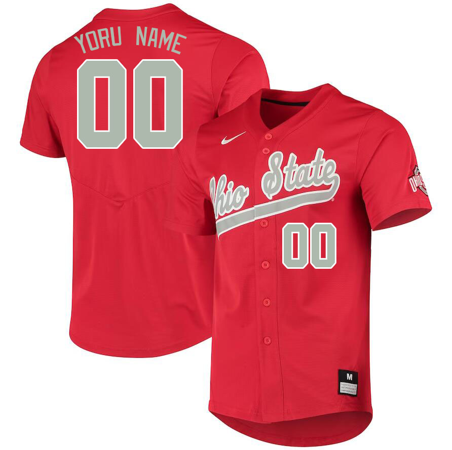 Custom Ohio State Buckeyes Name And Number College Baseball Jerseys Stitched-Red - Click Image to Close